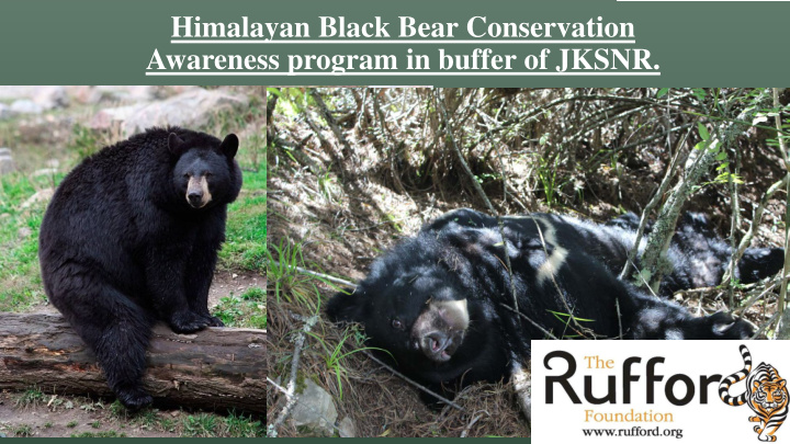 himalayan black bear conservation awareness program in