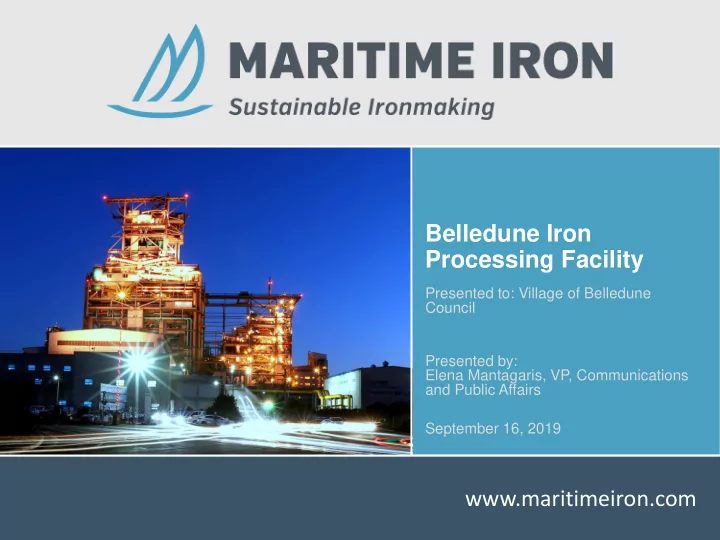 processing facility