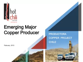 Em  Emer  ergi  ging  ng Ma  Major  or  Co  Copp  pper  er Pr  Prod  oduc  ucer  er ORA  PRODUC