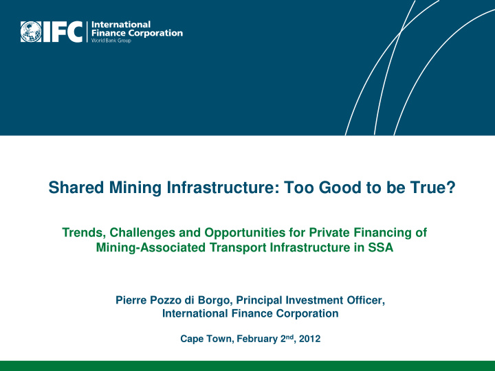 shared mining infrastructure too good to be true