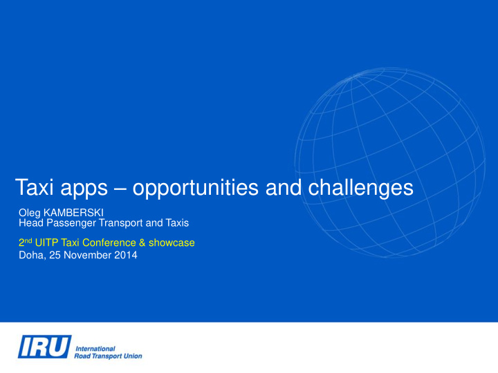 taxi apps opportunities and challenges