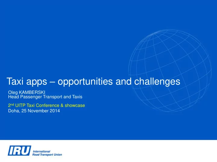 taxi apps opportunities and challenges