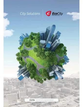 City Solutions EcoCity A division of Ecolog International  City Solutions  Content