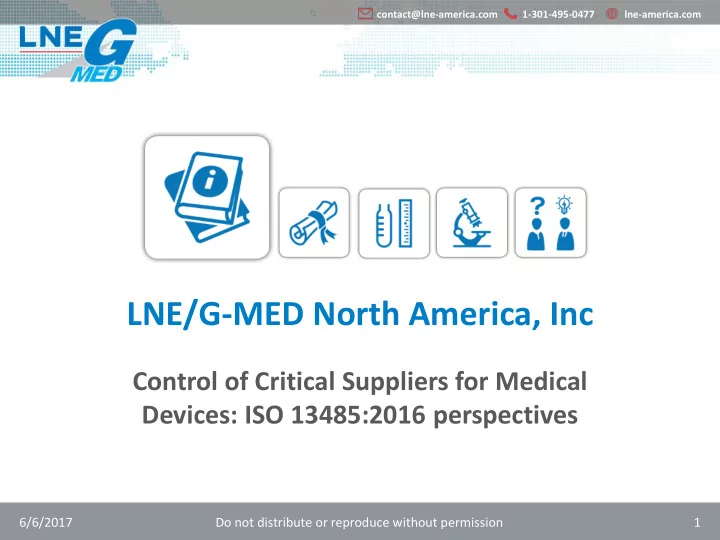 lne g med north america inc