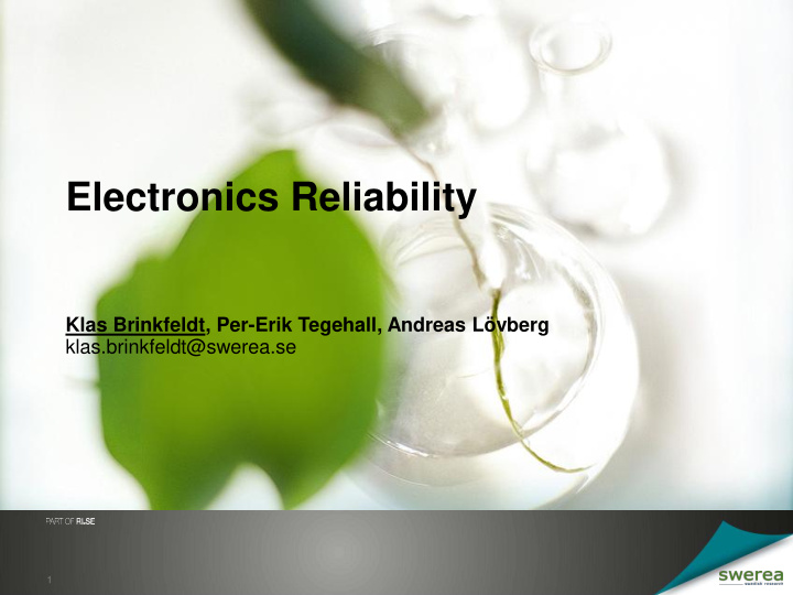 electronics reliability