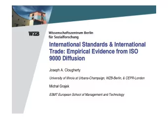 International Standards &amp; International  International Standards &amp; International