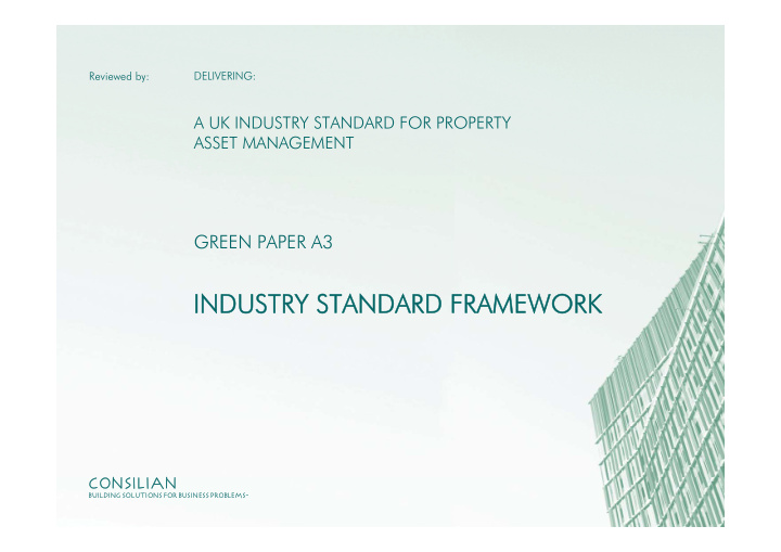 industry standard framework industry standard framework