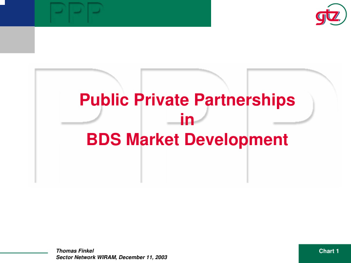 public private partnerships in bds market development