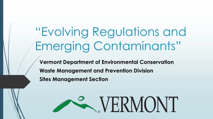 emerging contaminants