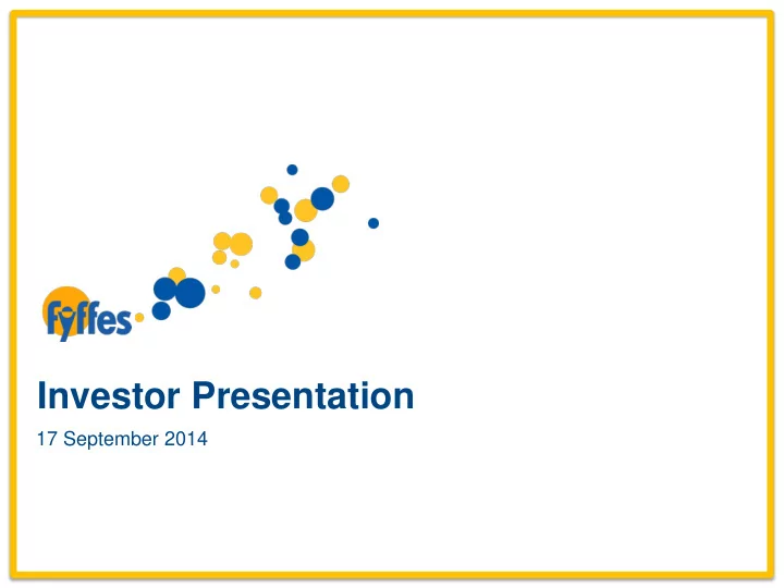investor presentation