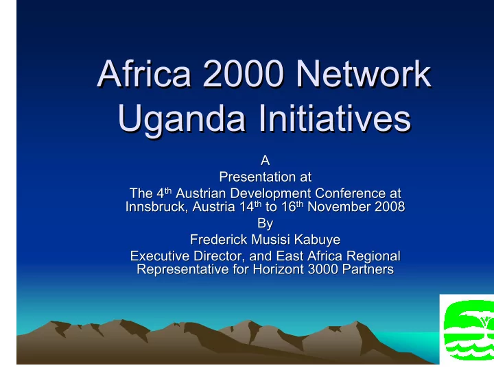 africa 2000 network africa 2000 network uganda