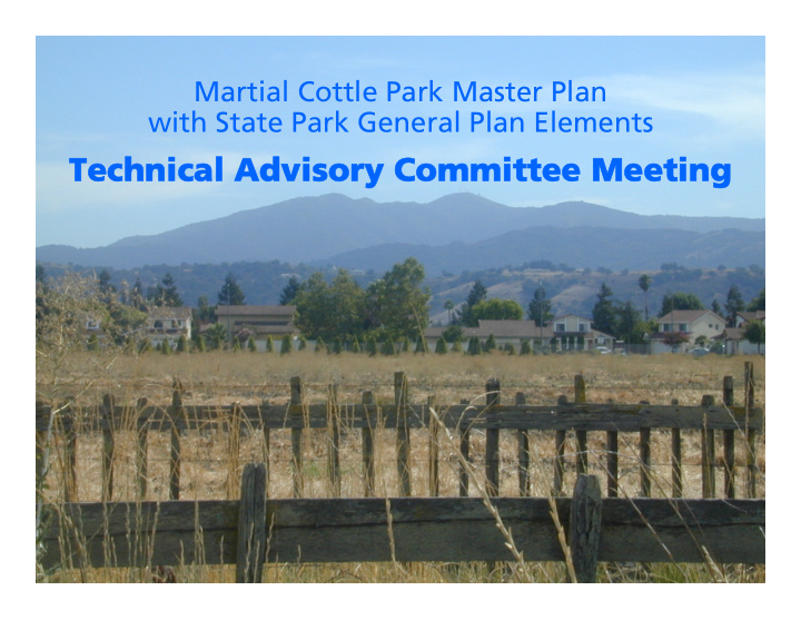 technical advisory committee meeting technical advisory