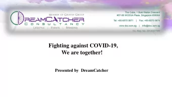 Fighting against COVID-19,  We are together!  Presented by  DreamCatcher  32 Types of  the COVID-19