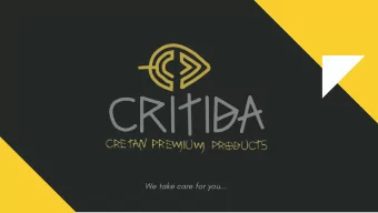 We take care for you...  CRITIDA PDO  MESSARA 0.2  EVOO  Vendor s style No: 2110103  Barcode: