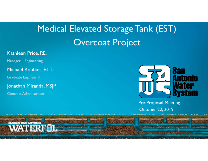 medical elevated storage tank est overcoat project