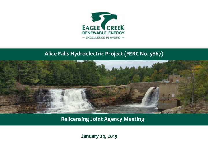alice falls hydroelectric project ferc no 5867