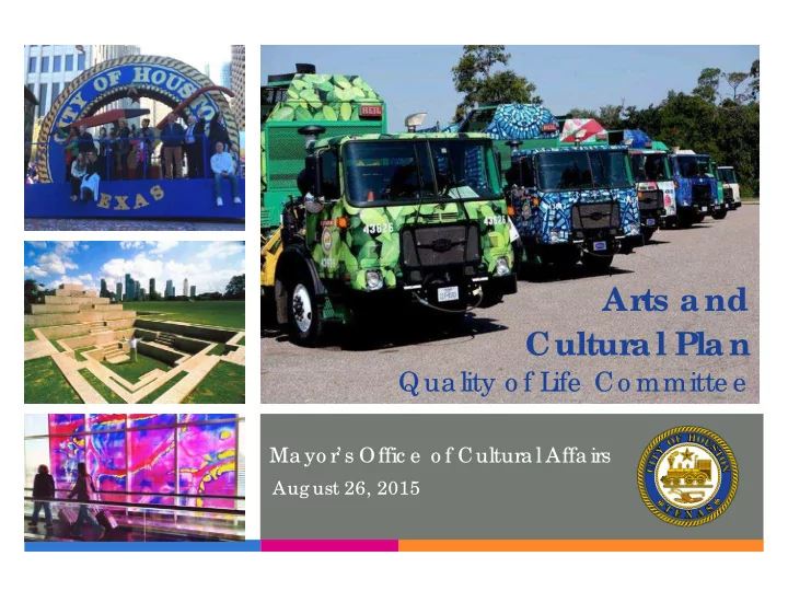 arts a nd cultura l pla n