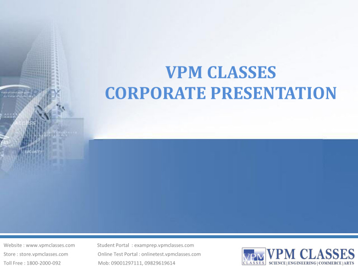 website vpmclasses com student portal examprep vpmclasses