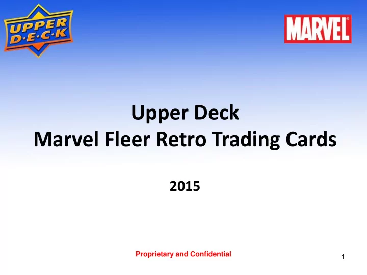 upper deck marvel fleer retro trading cards