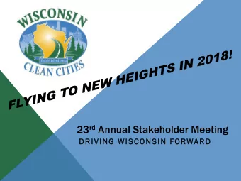 23 rd Annual Stakeholder Meeting  DRIVING WISCONSIN FORWARD  SPEAKER  Bob Havens  EAA Docent,