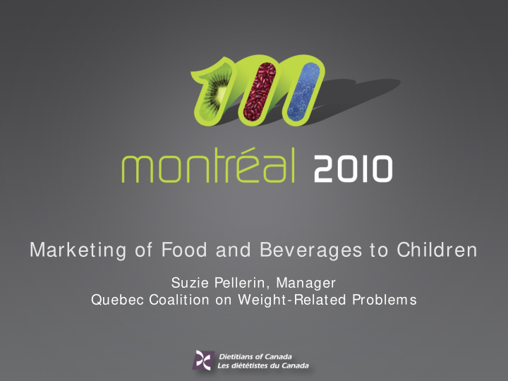 marketing of food and beverages to children