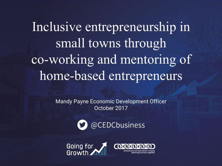 inclusive entrepreneurship in small towns through co