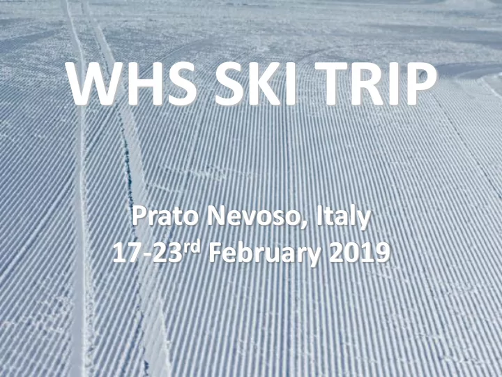 whs ski trip