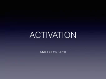 ACTIVATION  MARCH 26, 2020  ACTIVATION OF POWER  Against COVID-19  ZOOM Room opens at 6:30 pm