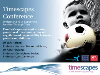 Professor Lynn Jamieson  Working Parenthood and Responsibility    19 Minutes - How Long Working