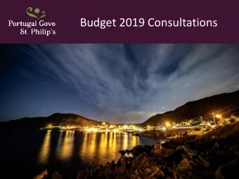 Budget 2019 Consultations  Overview  Community Statistics  2018 Expenditures and Highlights