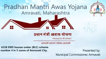 Pradhan Mantri Awas Yojana  Amravati, Maharashtra  6158 EWS houses under (BLC) scheme  Prese