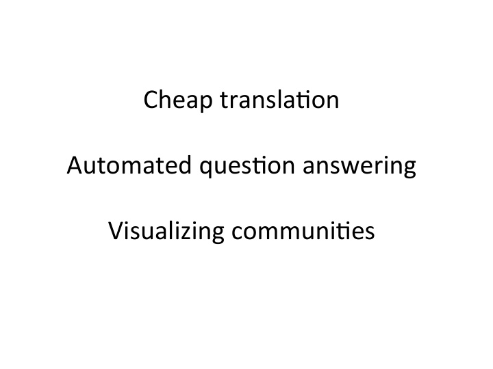 cheap transla on automated ques on answering