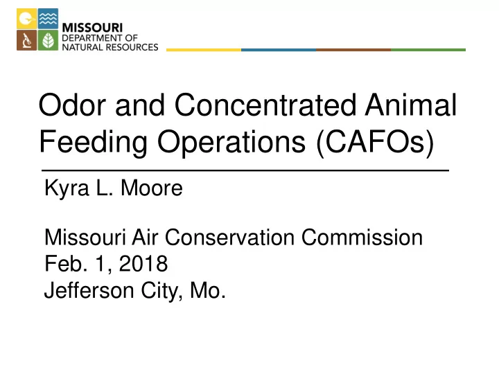odor and concentrated animal feeding operations cafos