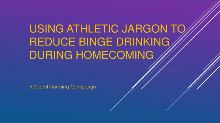 using athletic jargon to