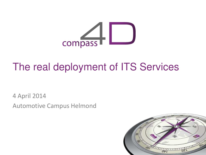 the real deployment of its services