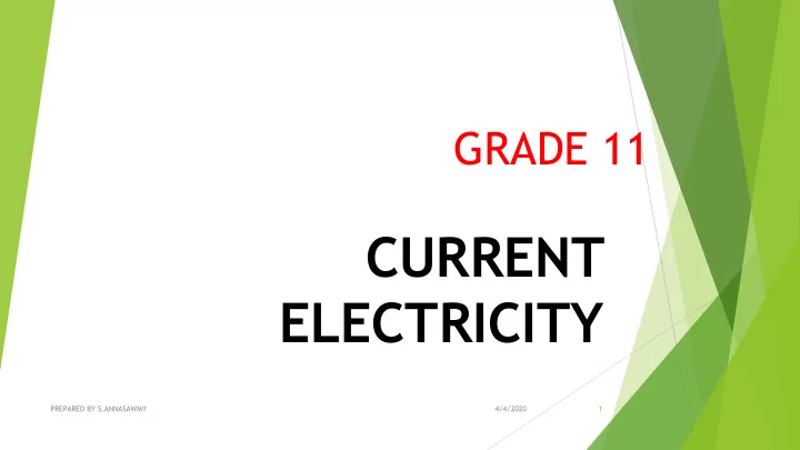 current electricity