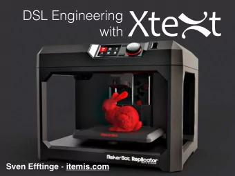 DSL Engineering   with Sven Efftinge - itemis.com  DOMAIN-SPECIFIC  LANGUAGE  A Domain Specific