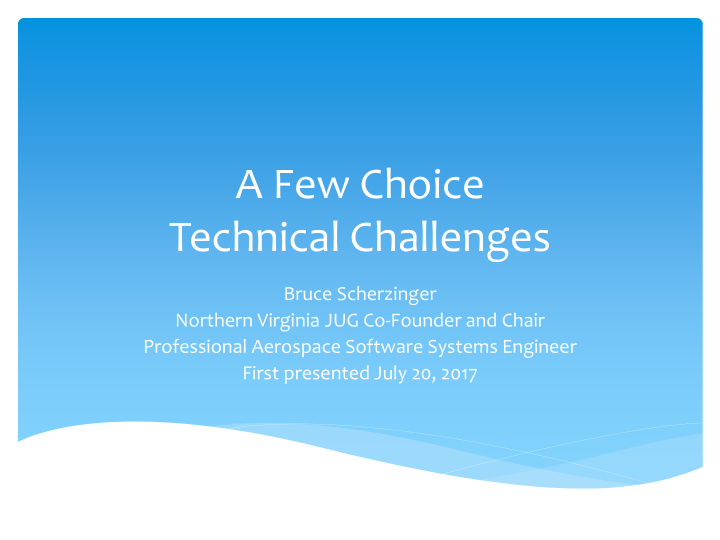 technical challenges