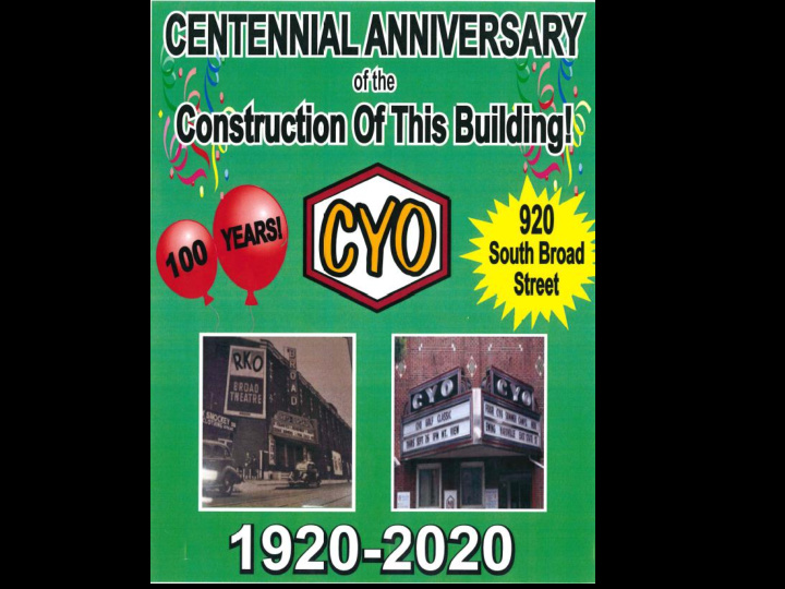 centennial anniversary of 920 s broad st