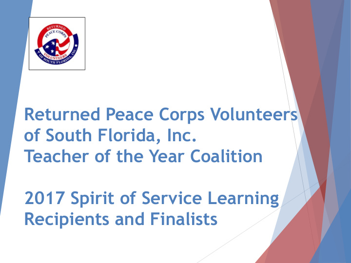 returned peace corps volunteers of south florida inc