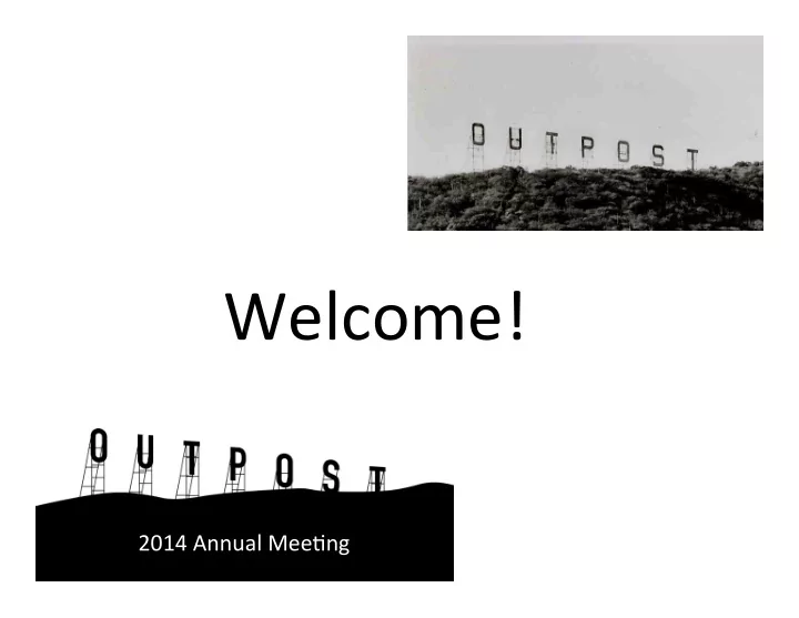 welcome