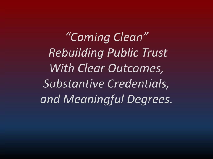 rebuilding public trust