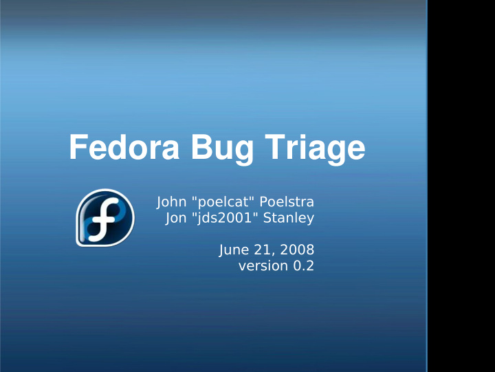 fedora bug triage