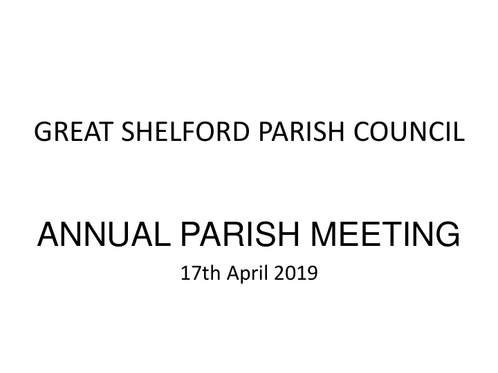 annual parish meeting