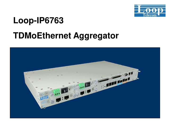 tdmoethernet aggregator