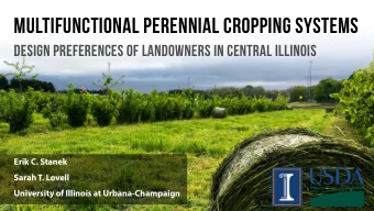 Multifunctional Perennial Cropping Systems  design preferences of landowners in Central Illinois
