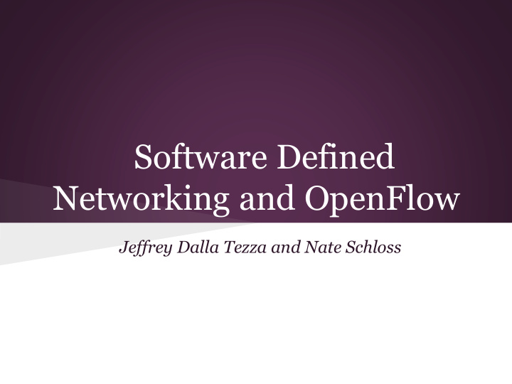 networking and openflow