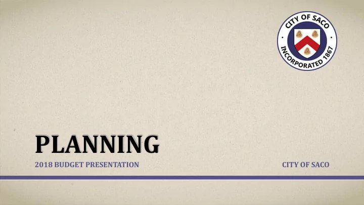 planning