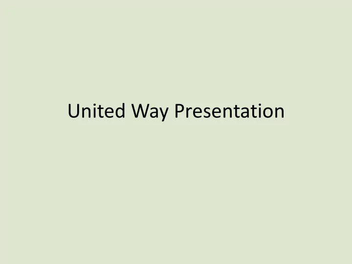 united way presentation tiny tots