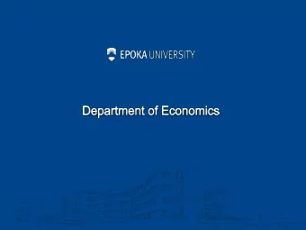 START BUILDING YOUR FUTURE WITH  Why Study Economics?  Department of Economics   Understanding: